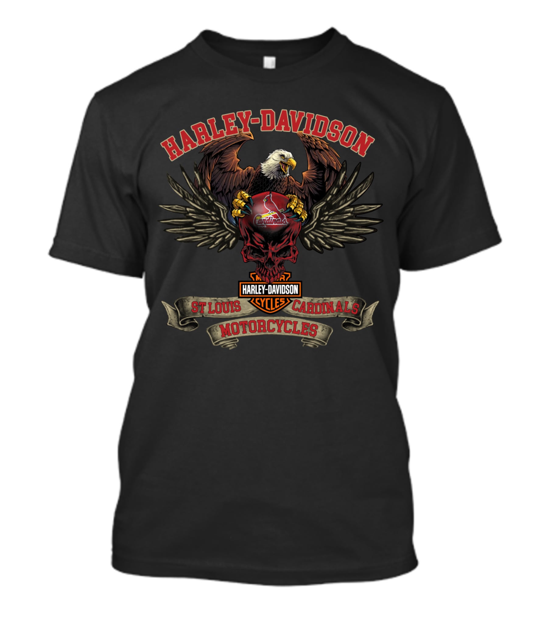 Harley Davidson St Louis Cardinals Motorcycles Cycles T-Shirt
