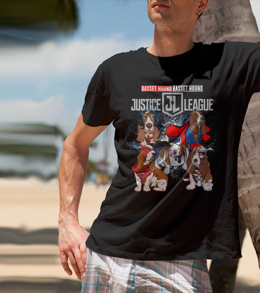Basset Hound Justice League Jl T-Shirt