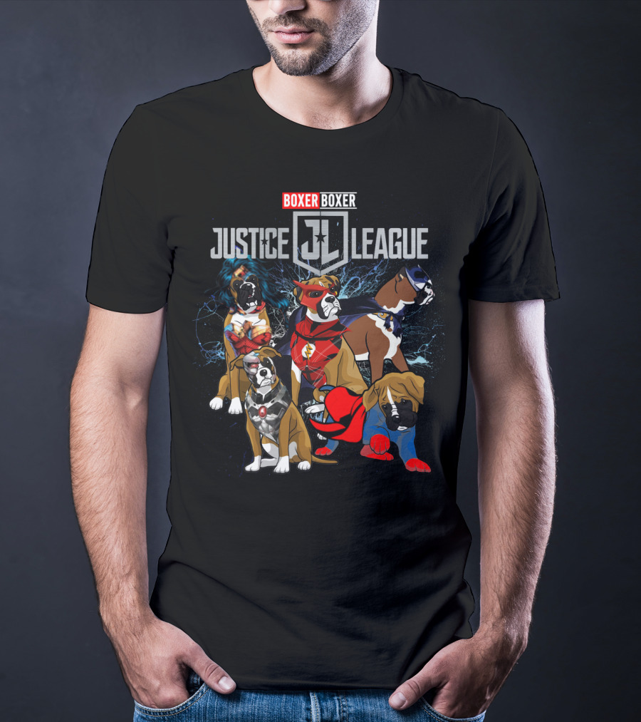 Boxer Justice League Jl 55 Dh Superhero Dogs T-Shirt