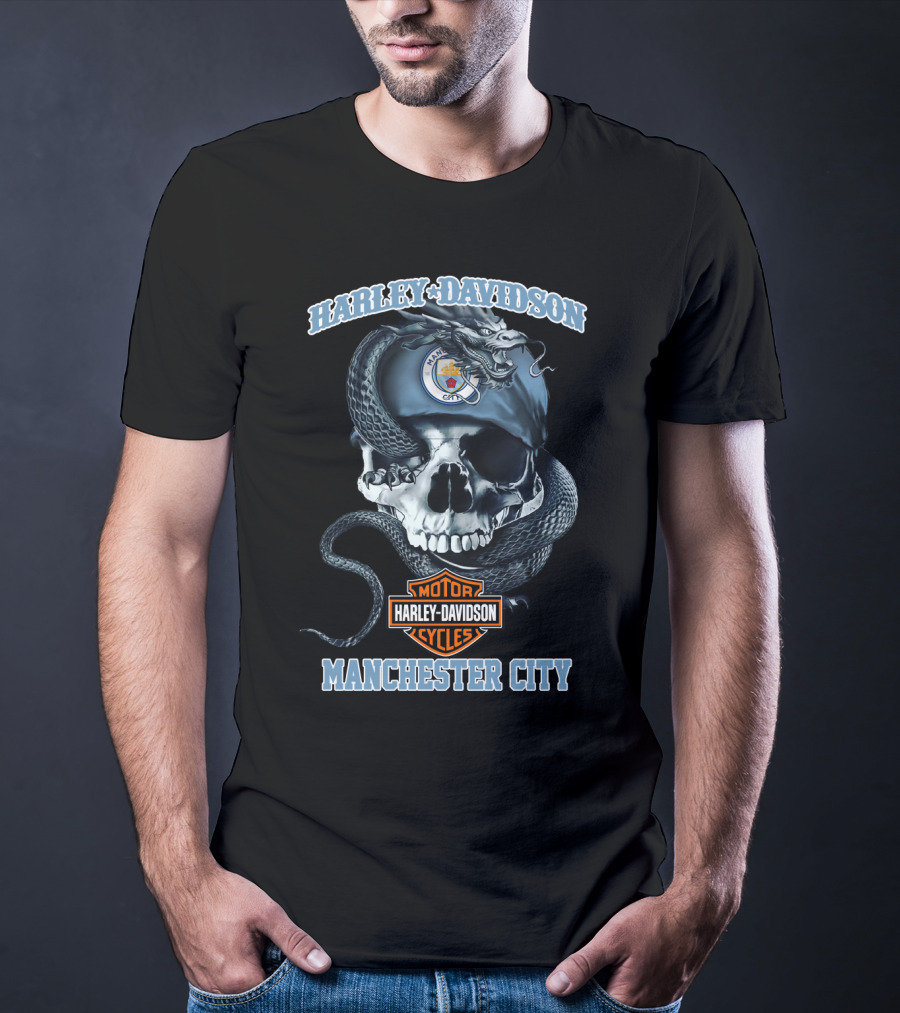 Harley Davidson Motor Cycles Manchester City T-Shirt