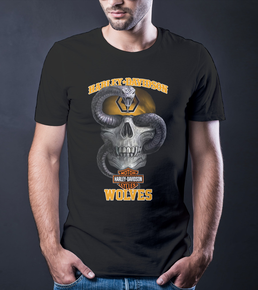 Harley Davidson Motor Cycles Wolves T-Shirt