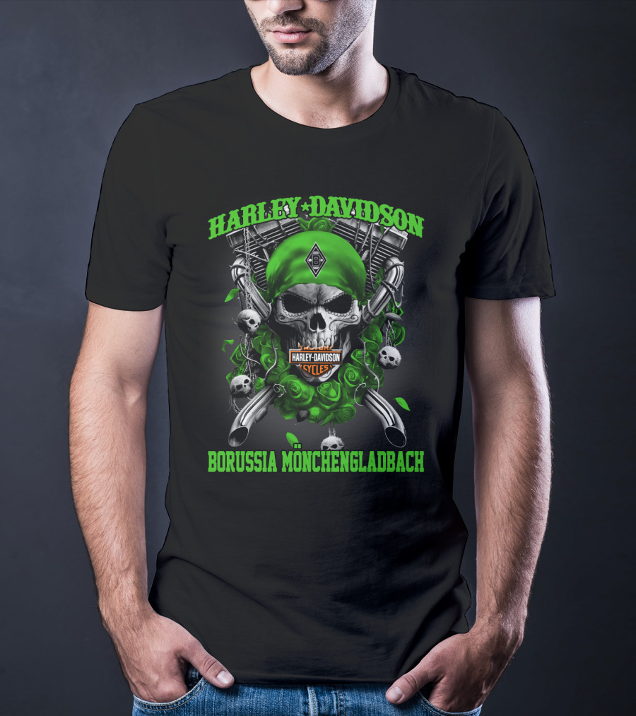 Harley Davidson Borussia Mönchengladbach Skull T-Shirt