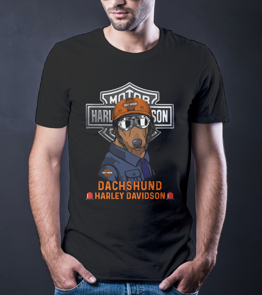 Harley Davidson Dachshund Motorcycles Hdteex 112V3 T-Shirt