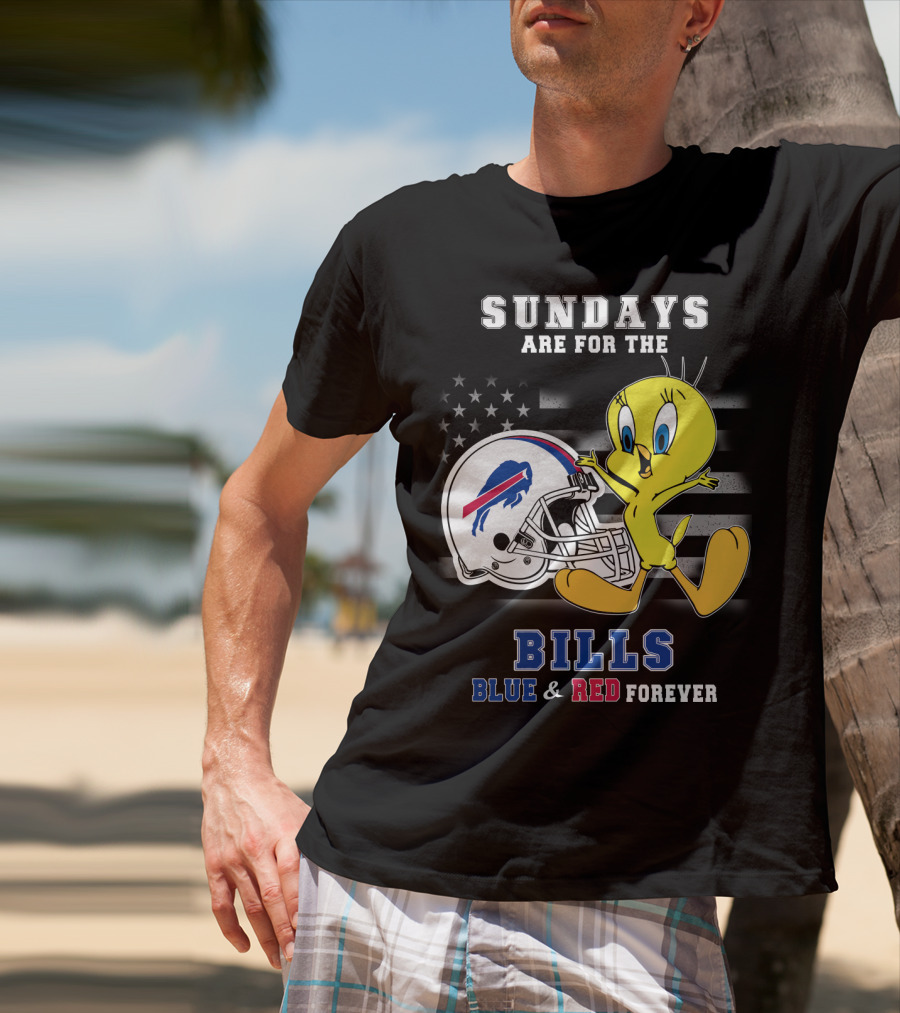 Sundays Are For The Bills Blue & Red Forever T-Shirt