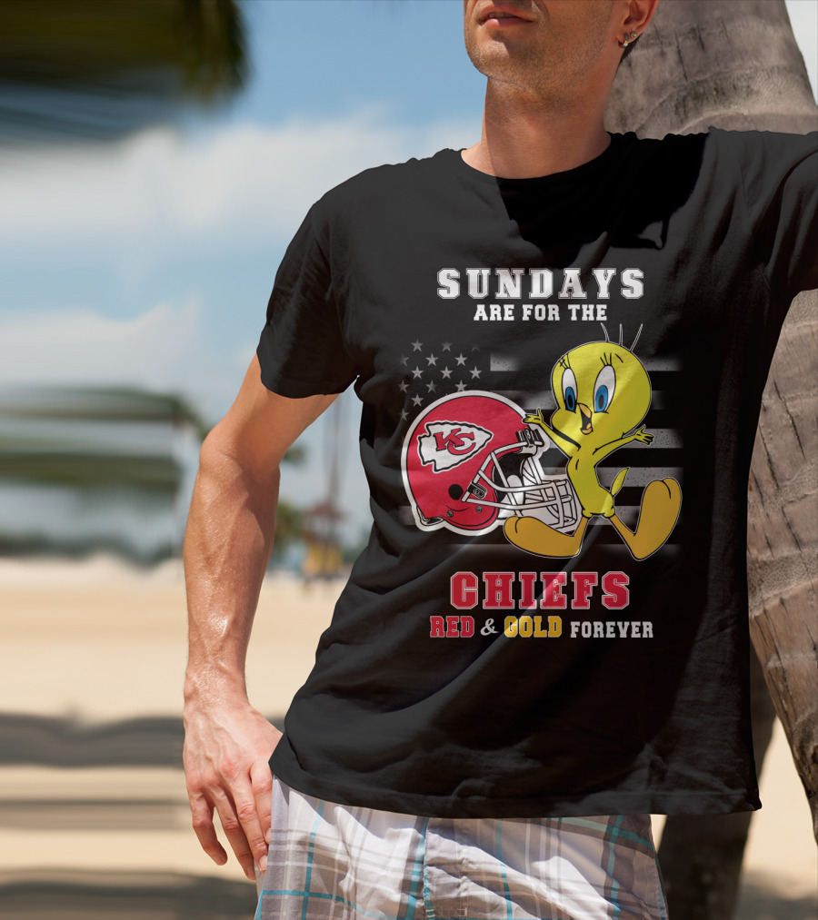 Sundays Are For The Chiefs Red & Gold Forever T-Shirt