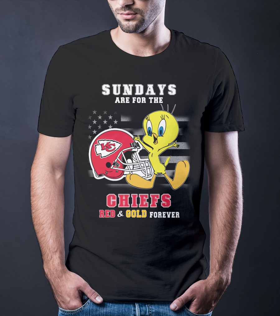 Sundays Are For The Chiefs Red & Gold Forever T-Shirt
