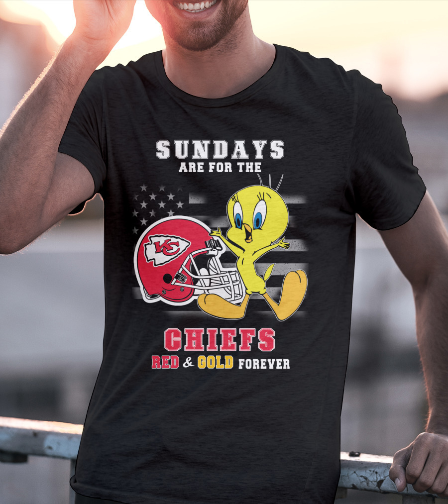Sundays Are For The Chiefs Red & Gold Forever T-Shirt