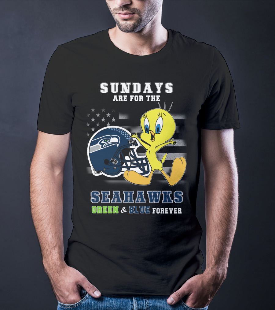 Sundays Are For The Seahawks Green And Blue Forever T-Shirt