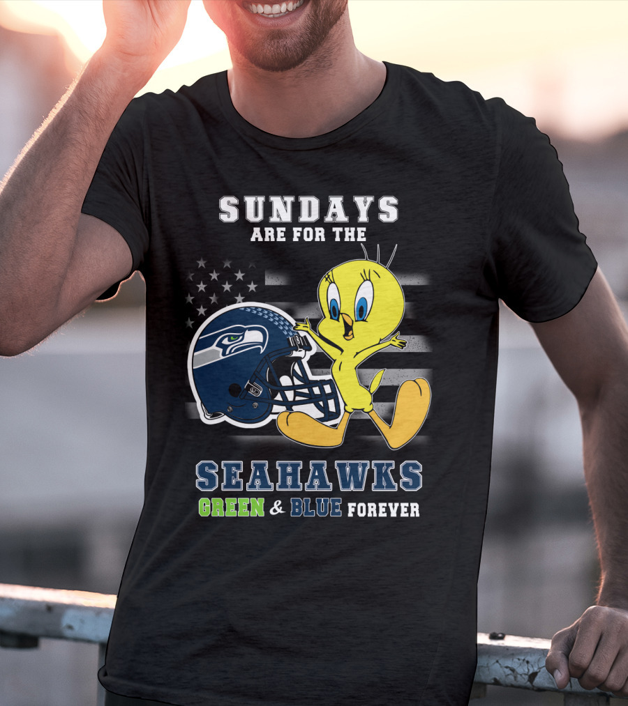Sundays Are For The Seahawks Green And Blue Forever T-Shirt