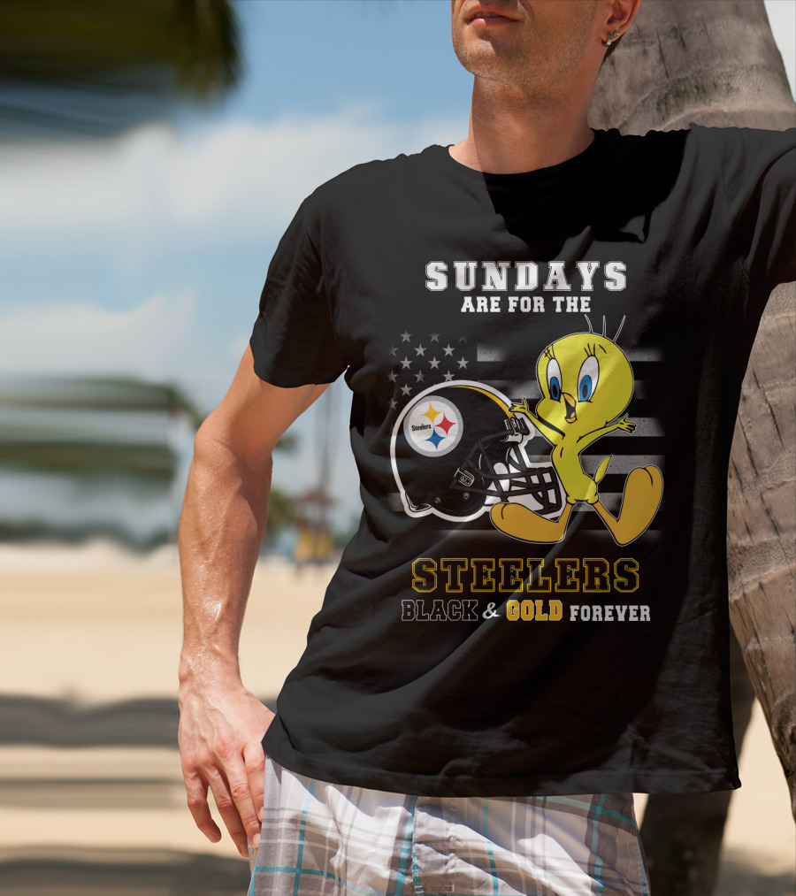 Sundays Are For The Steelers Black And Gold Forever T-Shirt