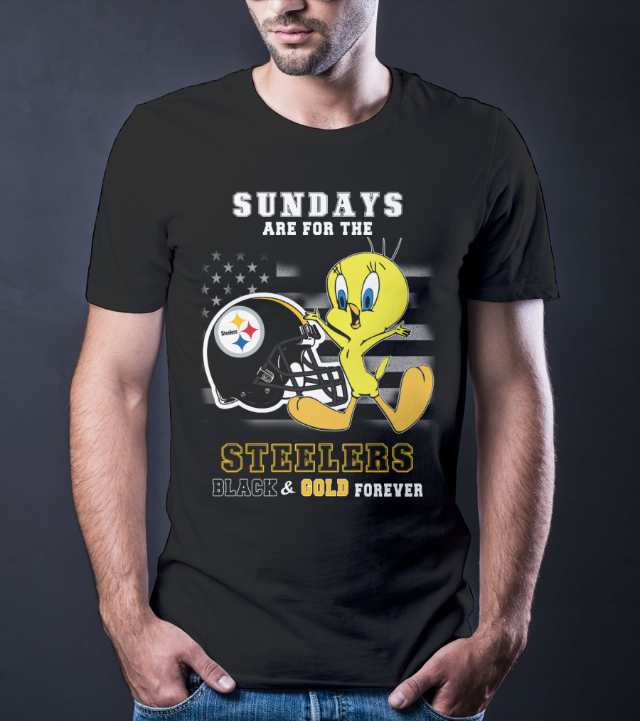 Sundays Are For The Steelers Black And Gold Forever T-Shirt