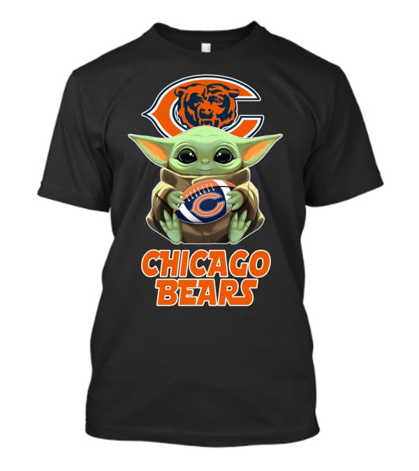 Chicago Bears Baby Yoda Football Fan T-Shirt