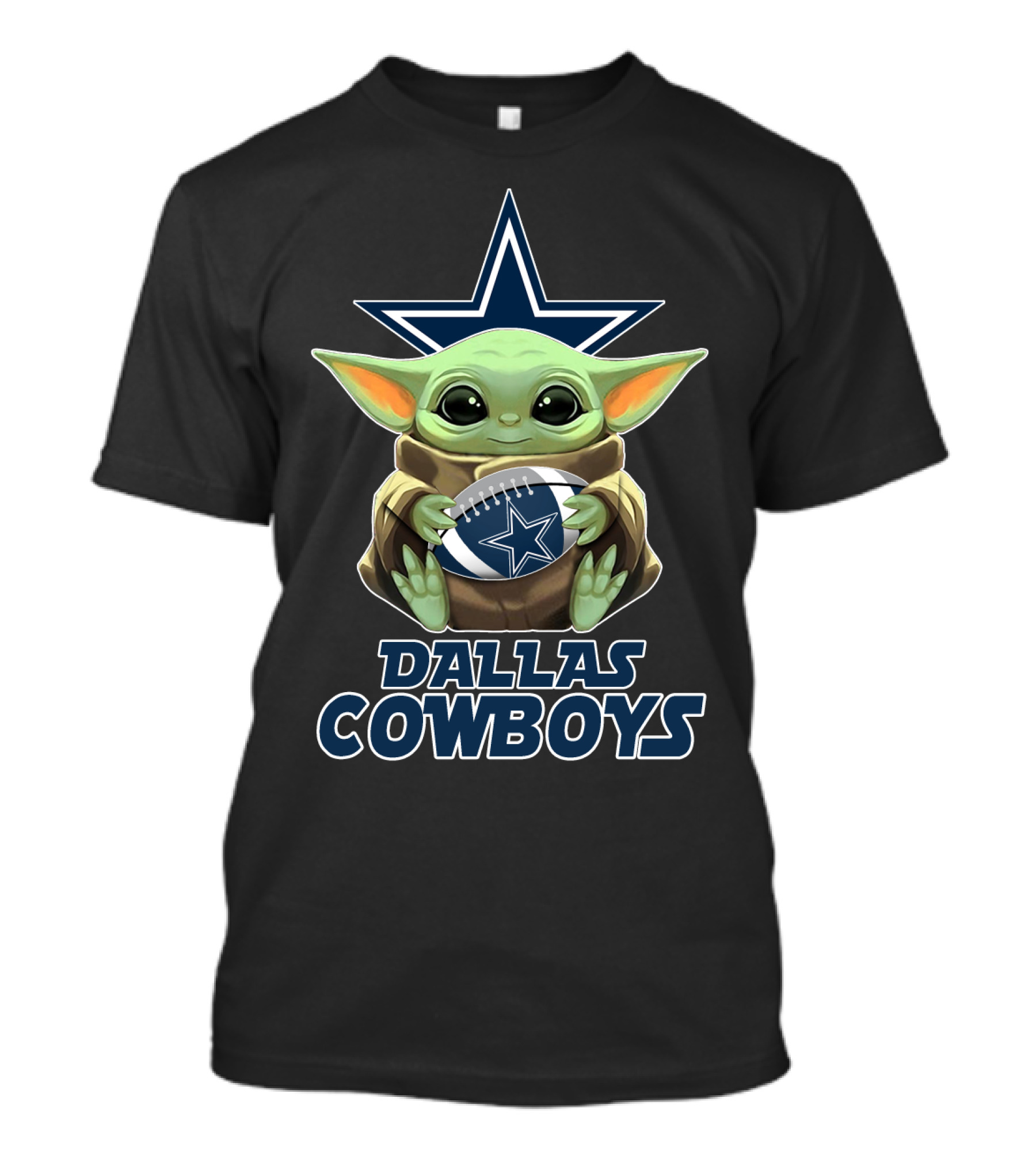 Dallas Cowboys Baby Yoda Football Star T-Shirt