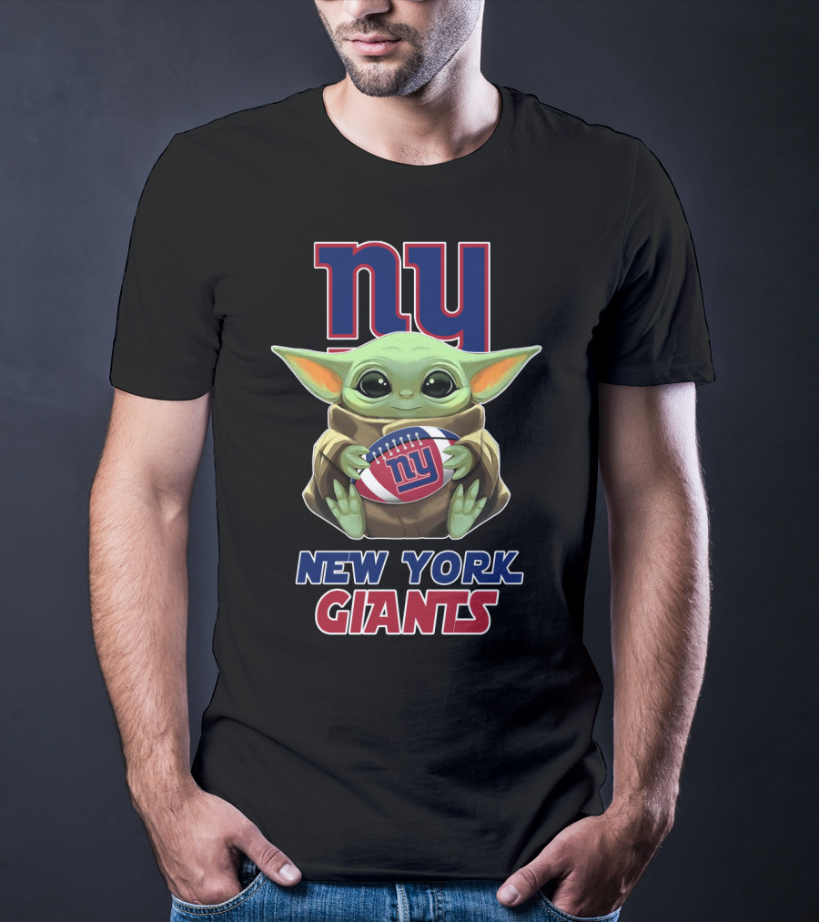 Ny New York Giants Baby Yoda Football T-Shirt