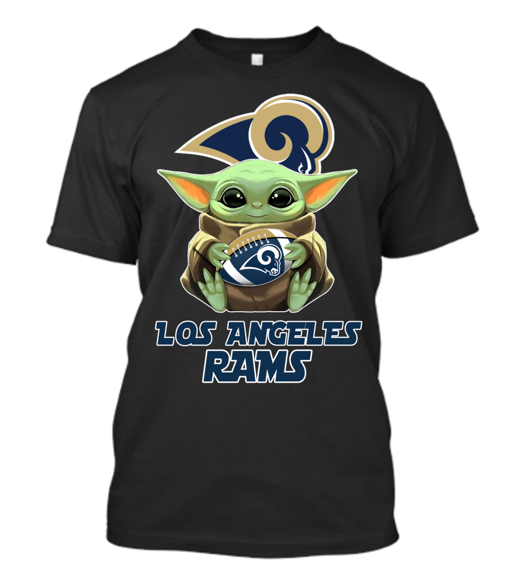Los Angeles Rams Baby Yoda Football T-Shirt