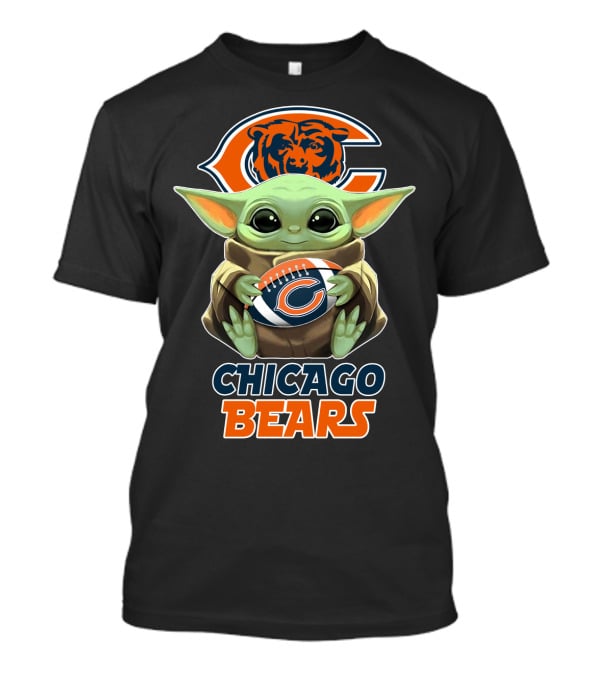 Chicago Bears Grogu Football T-Shirt