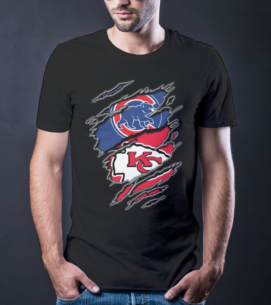 Chicago Cubs Kansas City Chiefs Fan T-Shirt