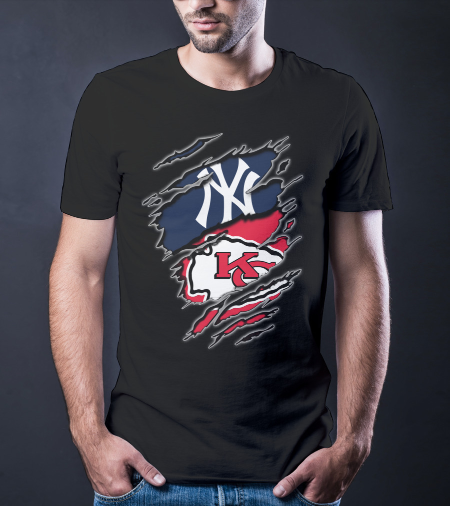 Yankees Chiefs Fan Crossover T-Shirt