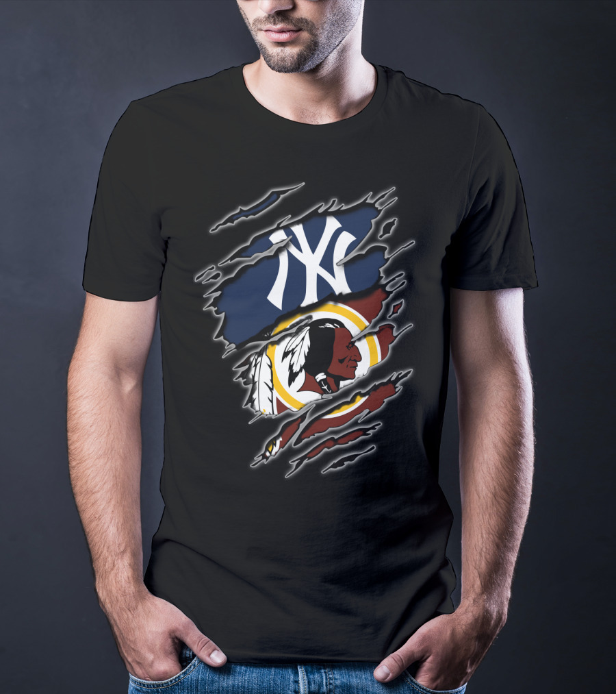 Yankees And Redskins Fan Tribute T-Shirt