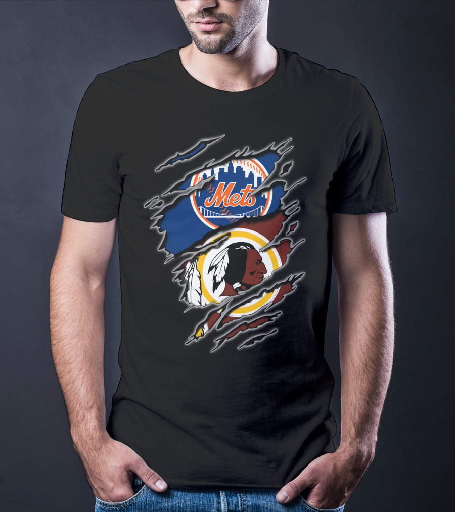 Mets Redskins Crossover Fan Tribute T-Shirt
