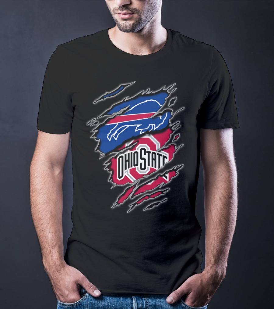 Buffalo Bills Ohio State Buckeyes Fan Crossover T-Shirt
