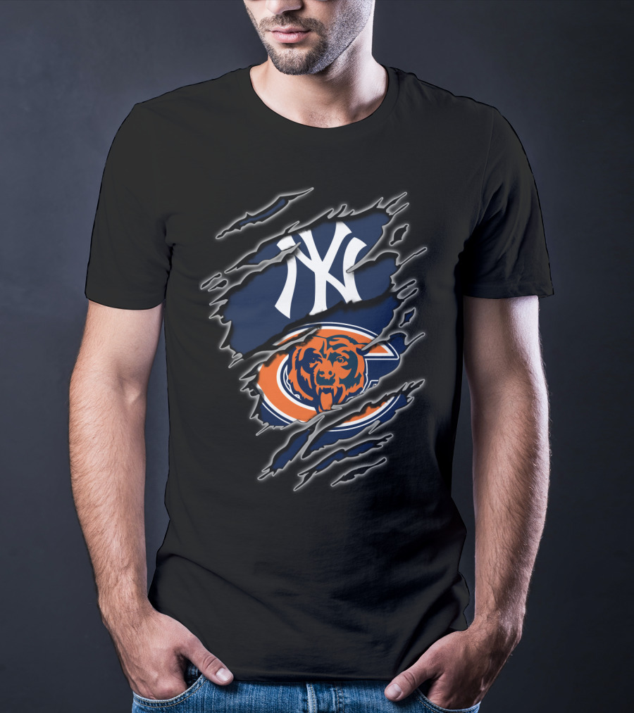 New York Yankees Chicago Bears Fans T-Shirt