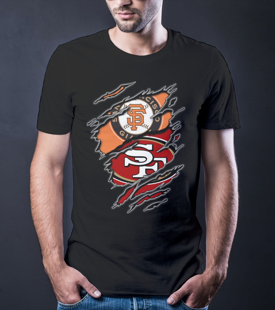 San Francisco Giants 49ers Fan Logo Combo T-Shirt