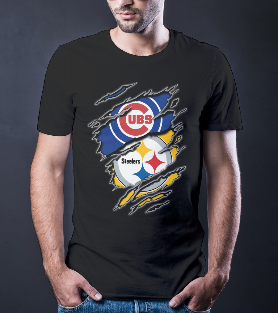 Cubs Steelers Fan Crossover T-Shirt