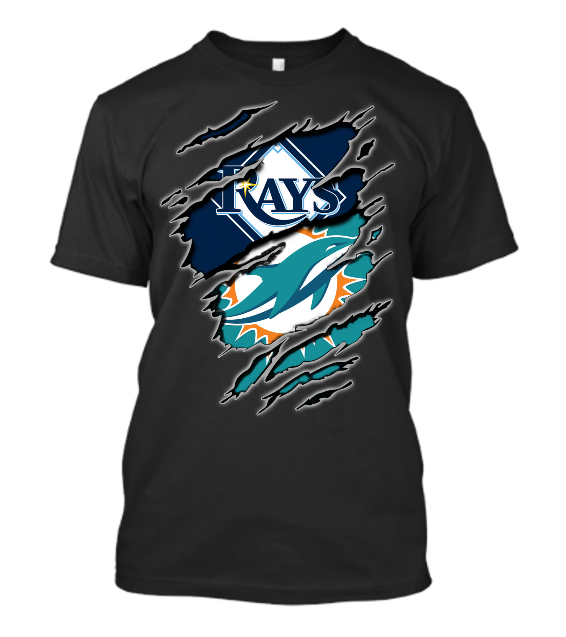 Tampa Bay Rays And Miami Dolphins Sports Fan T-Shirt