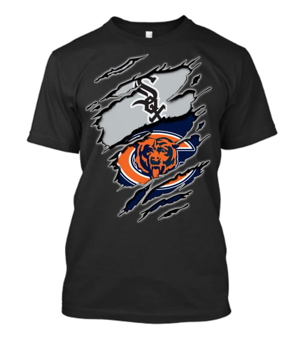 Chicago White Sox And Chicago Bears Fan Logos T-Shirt