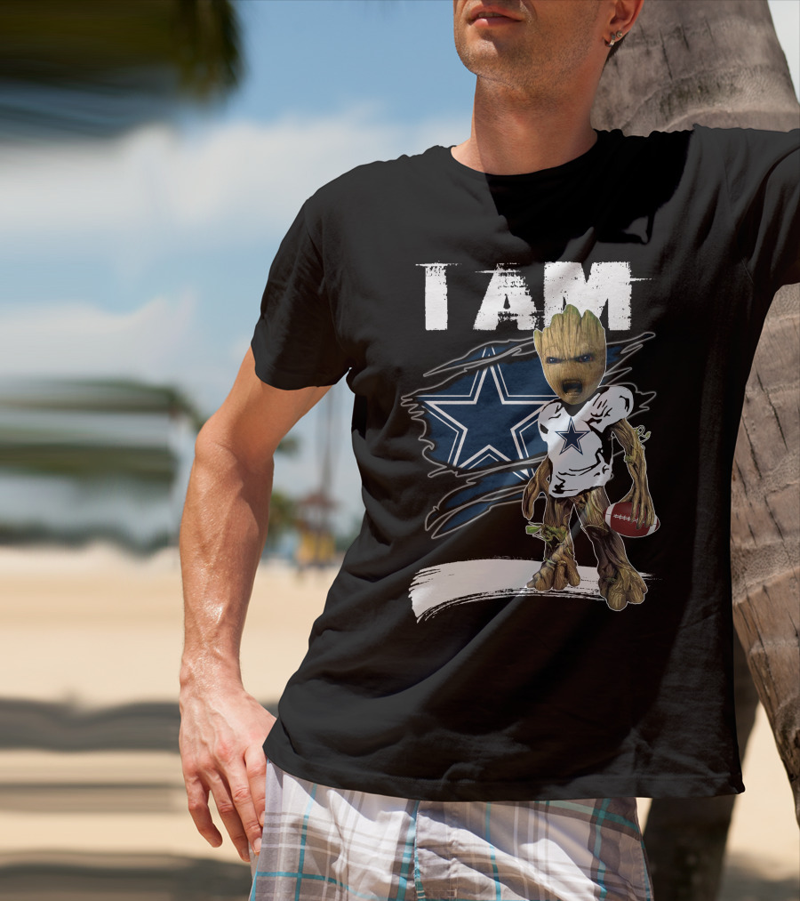 I Am Cowboys Football Groot Star T-Shirt