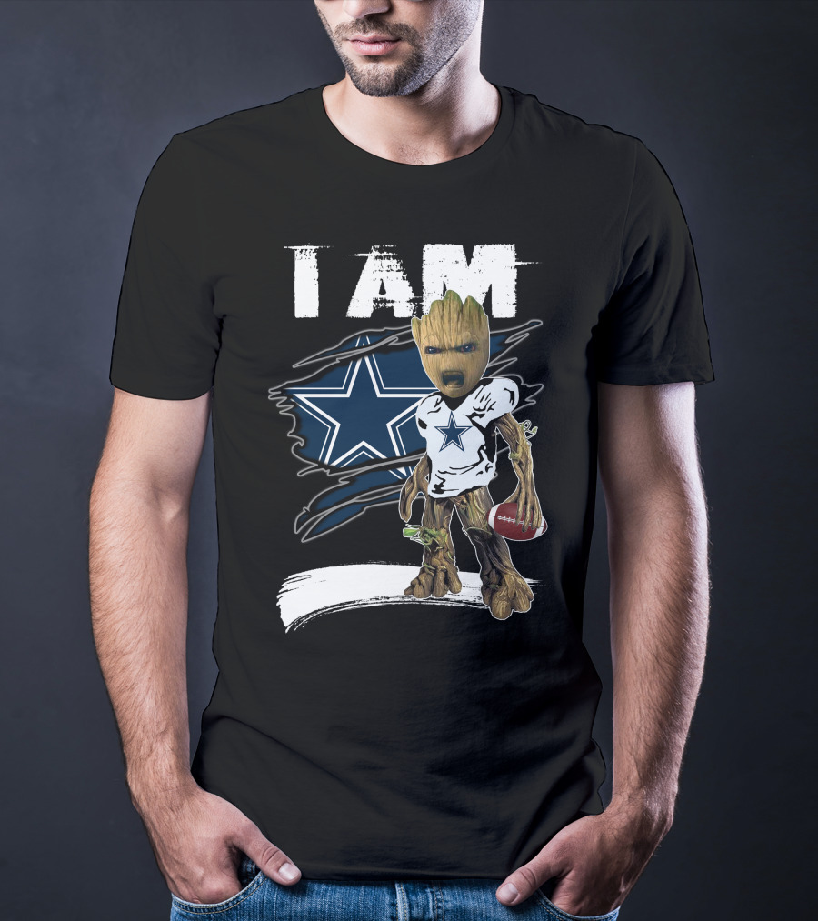 I Am Cowboys Football Groot Star T-Shirt