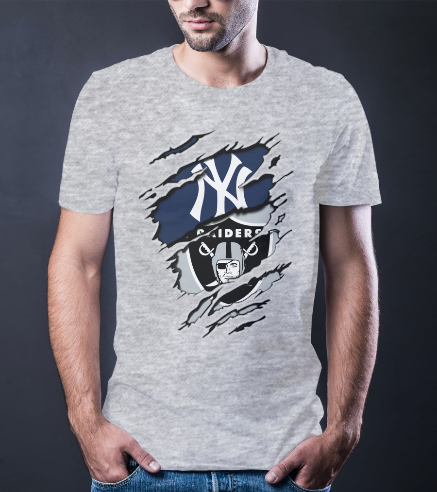 Raiders Yankees Dual Logo Fusion T-Shirt