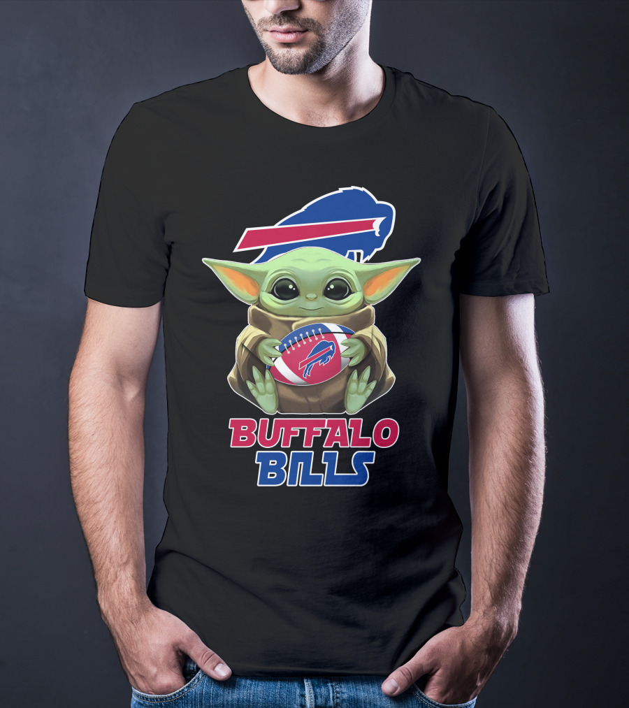 Buffalo Bills Baby Yoda Football T-Shirt