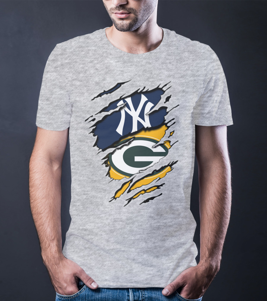Packers Yankees Dual Team Spirit Collaboration T-Shirt