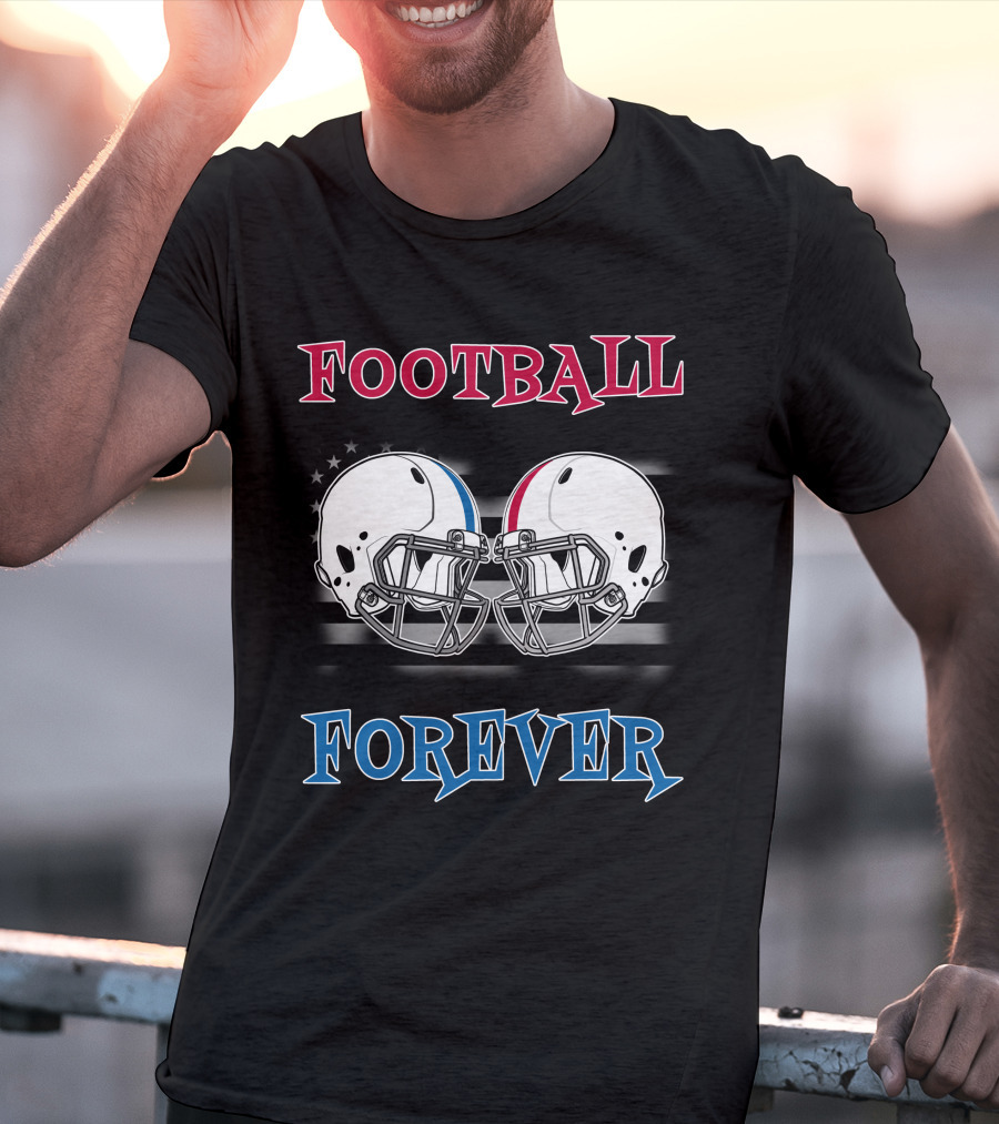Football Forever Col Buck Helmets Stars Stripes T-Shirt