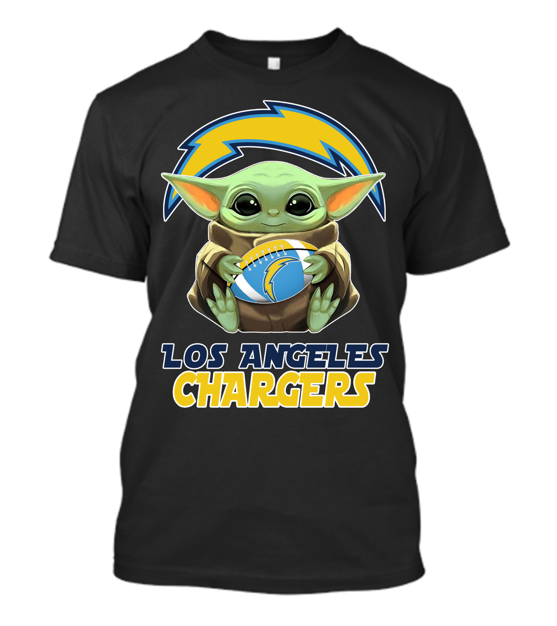Los Angeles Chargers Baby Holding Football T-Shirt