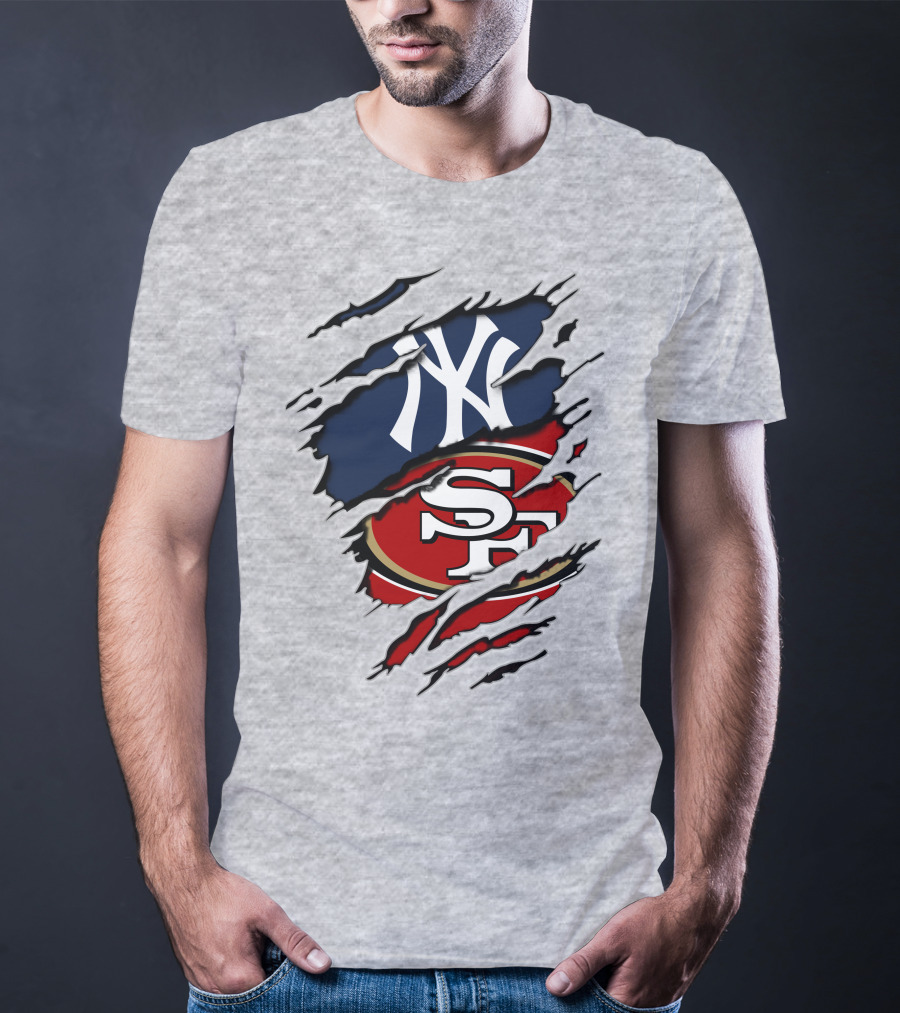Ny Yankees 49ers Logo Mashup T-Shirt