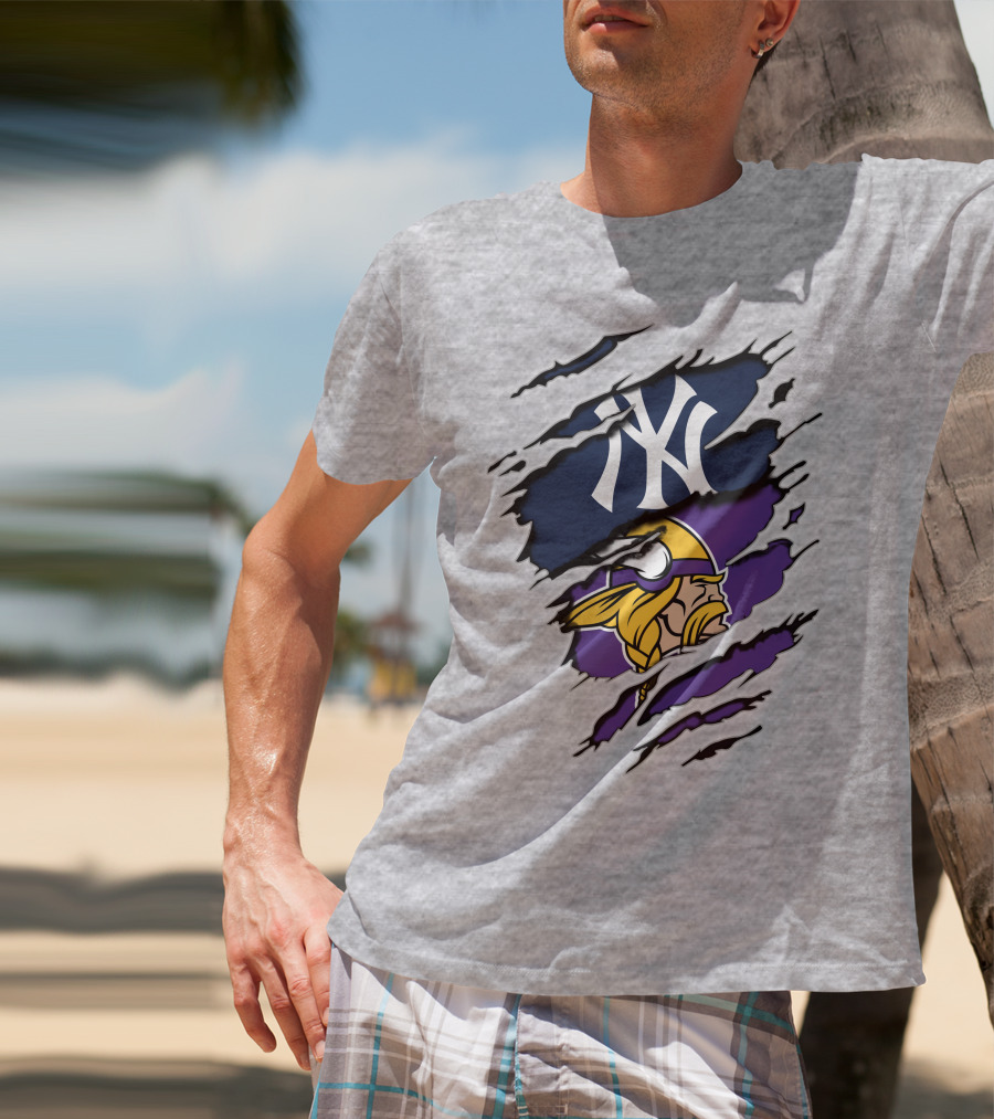 Vikings Yankees Dual Team Spirit T-Shirt
