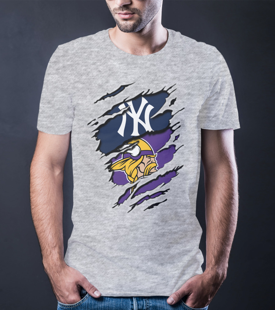 Vikings Yankees Dual Team Spirit T-Shirt