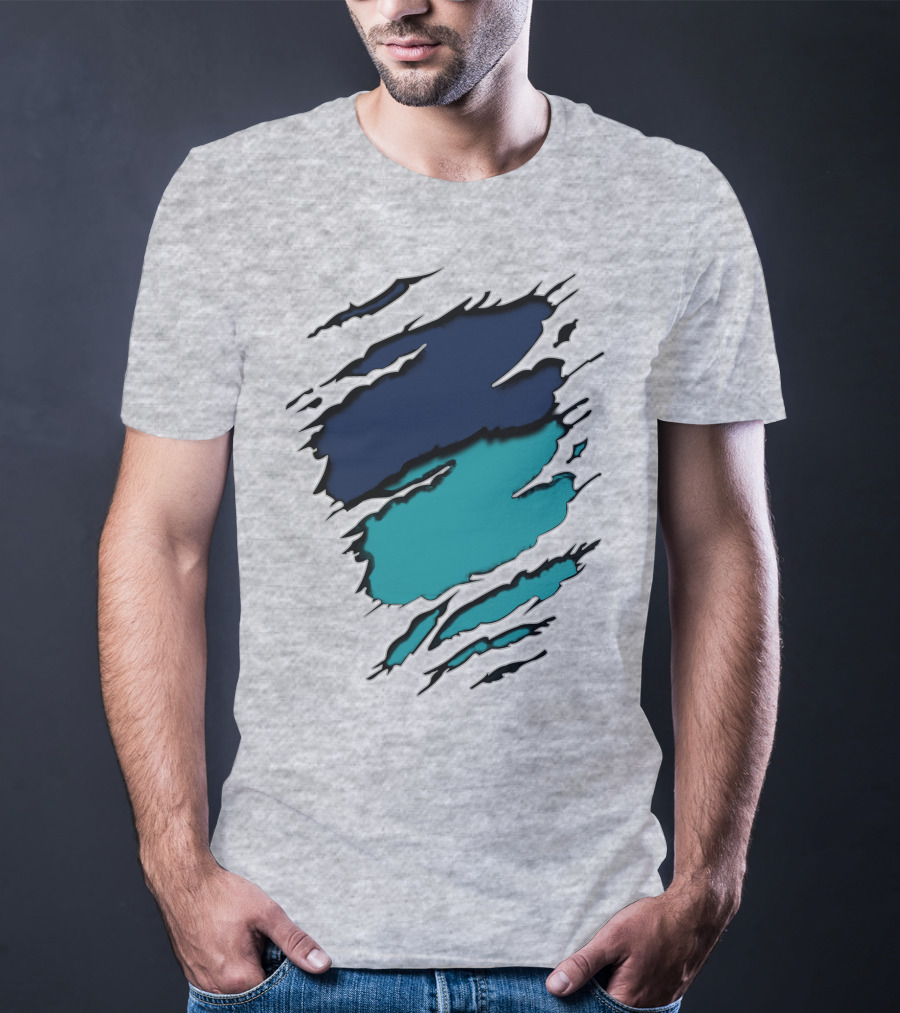 Dolp-Yan Ripped Ocean Waves T-Shirt