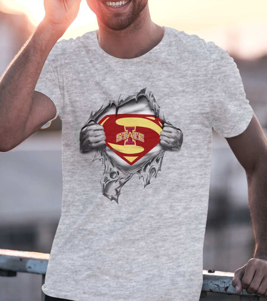 Iowa State Cyclones Super Strength Logo Rip Through T-Shirt