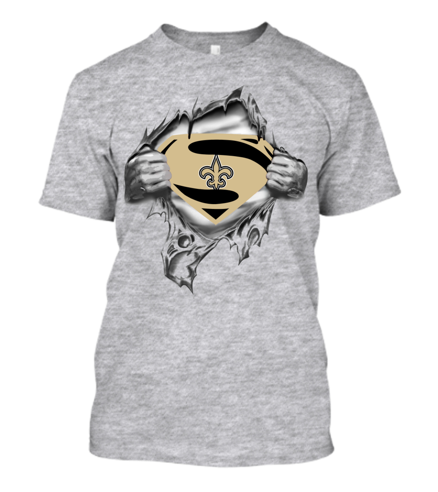 Superman Saints Fleur-De-Lis Symbol T-Shirt
