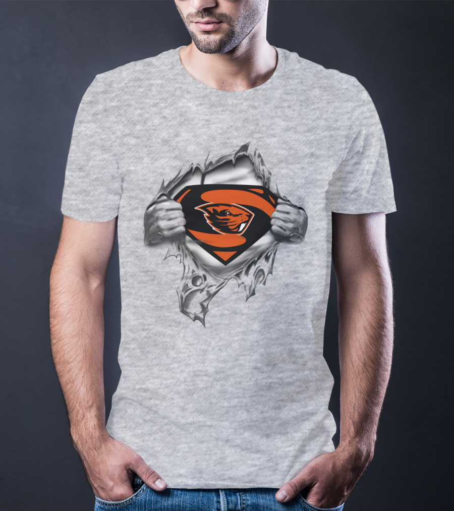 Oregon State Beavers Superhero Emblem T-Shirt