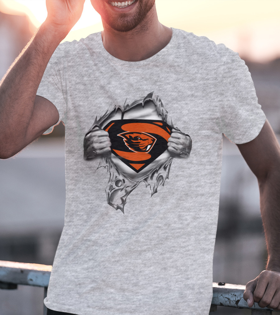 Oregon State Beavers Superhero Emblem T-Shirt