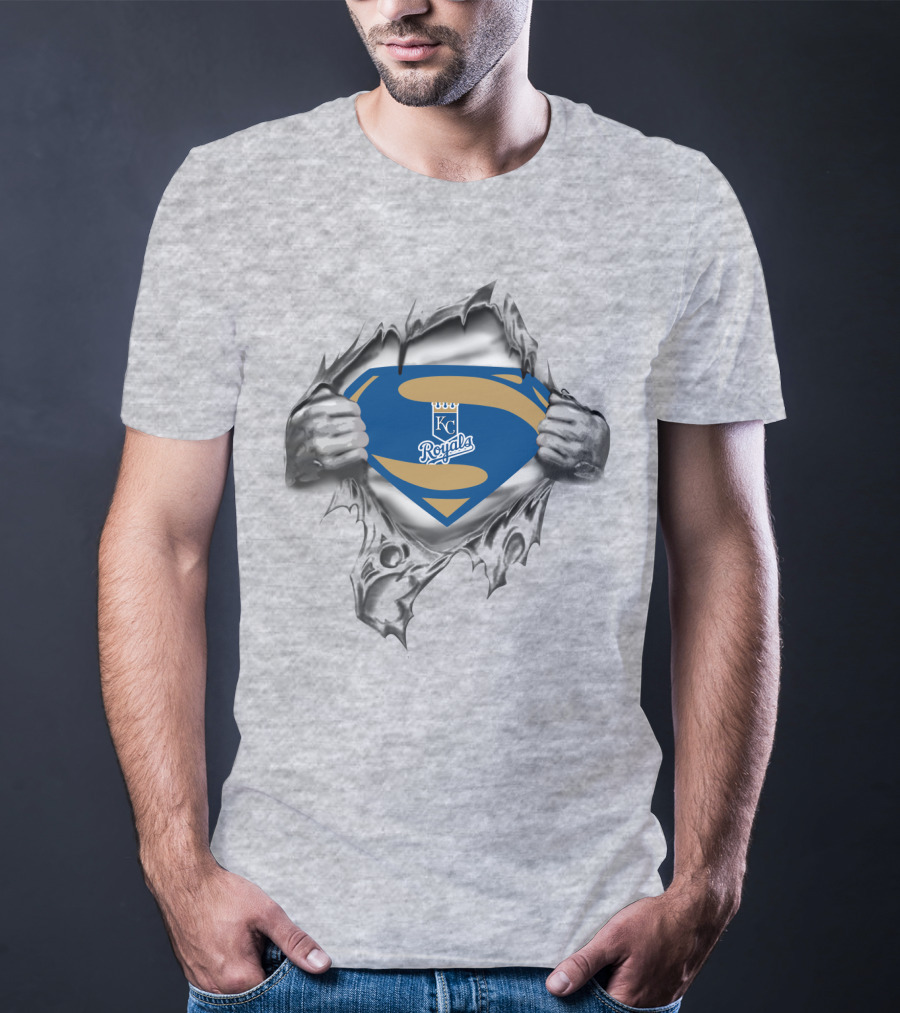 KC Royals Superman Logo Tear-Out T-Shirt