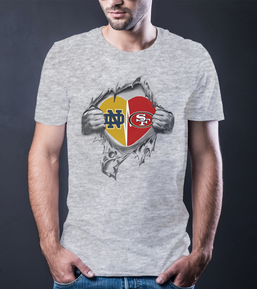 Notre Dame 49ers Heart T-Shirt