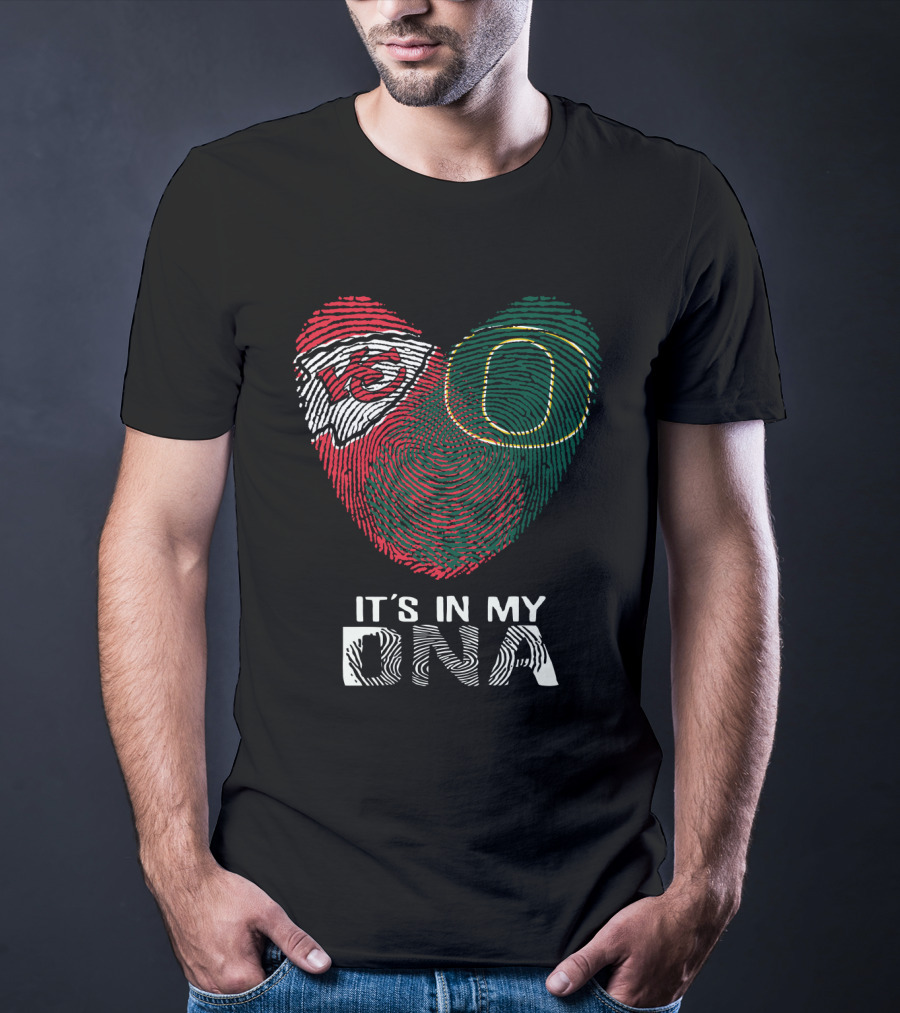 Kansas City Chiefs Oregon Ducks It's In My Dna T-Shirt