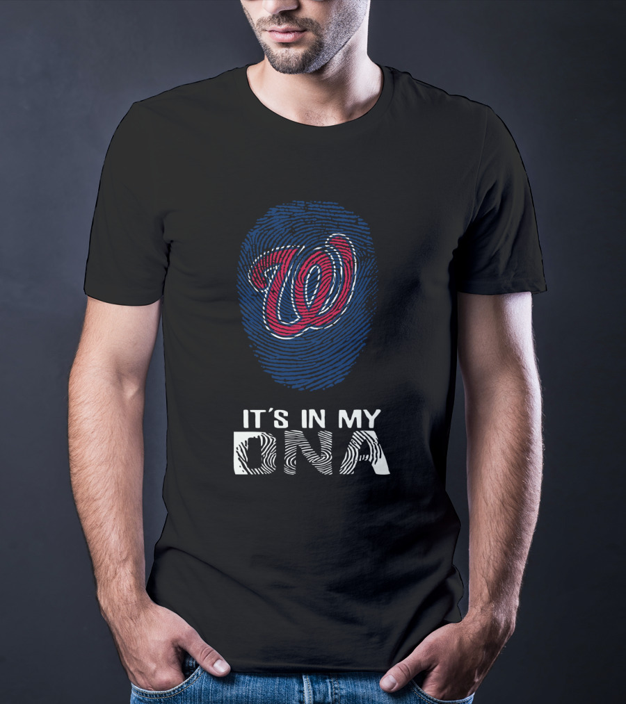 Nationals W It's In My DNA Fingerprint T-Shirt