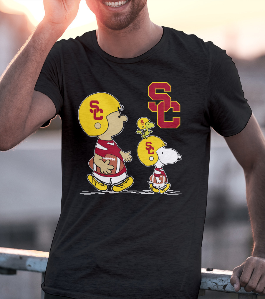 Snoopy USC Trojans Football SC T-Shirt